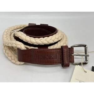 Scotch & Soda Brown and Cream Braided Belt